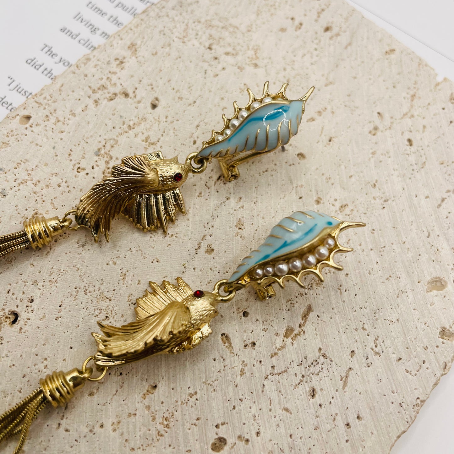 JI JOYA VENTA AL POR MAYOR,Serie Océano, Collar de Gotas de Aceite Hecho a Mano
