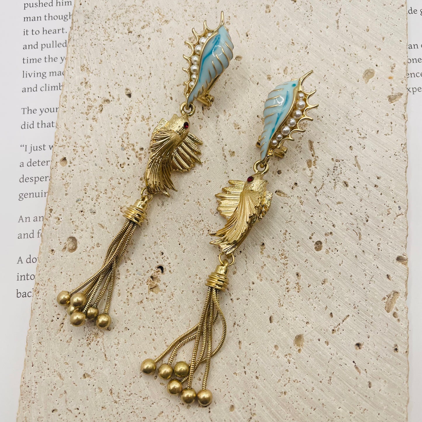 JI JOYA VENTA AL POR MAYOR,Serie Océano, Collar de Gotas de Aceite Hecho a Mano