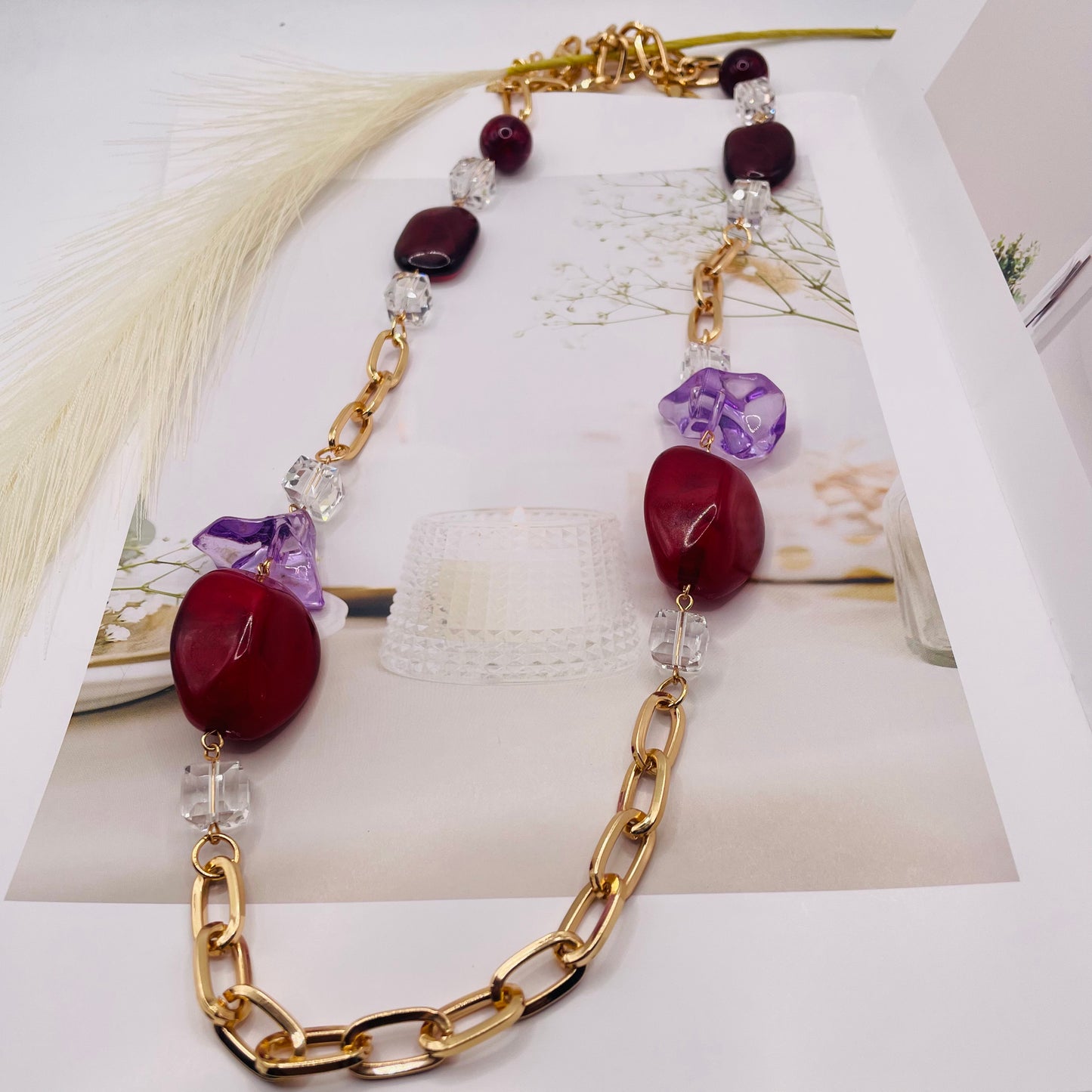 JI JOYA VENTA AL POR MAYOR,Collar De Suéter De Moda Irregular