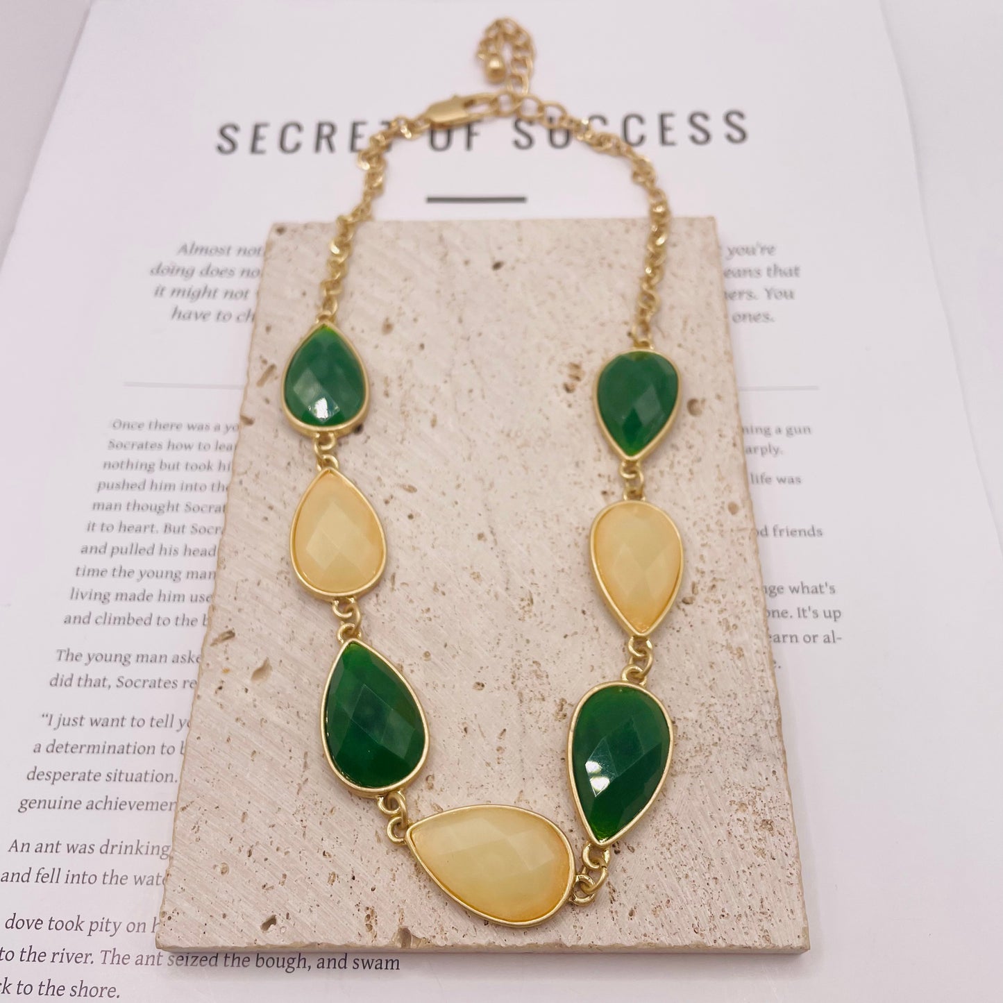 JI JOYA VENTA AL POR MAYOR,Un conjunto de collar y pendientes sencillo y elegante, ¡perfecto para festivales, bodas y fiestas!