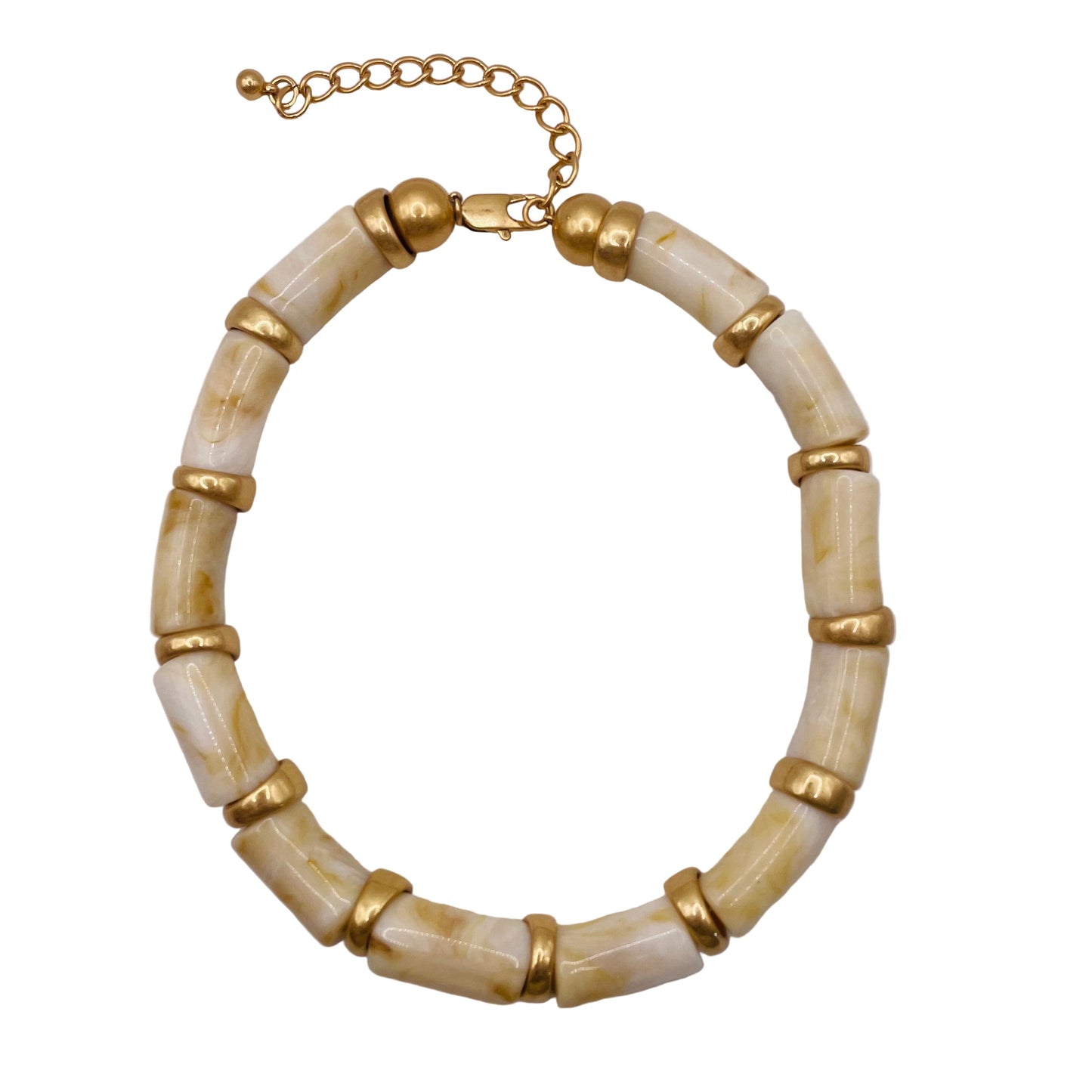 JI JOYA VENTA AL POR MAYOR,Elegante collar con forma de bambú, disponible en 2 colores.