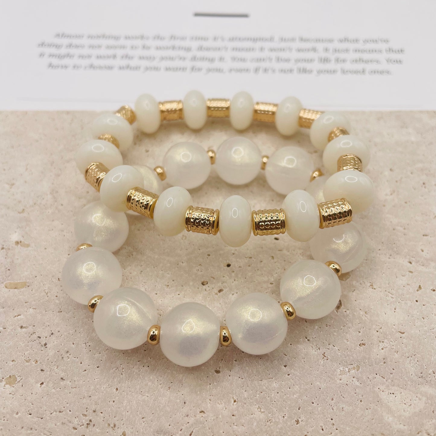 JI JOYA VENTA AL POR MAYOR,Combinación de pulsera de dos cuentas de moda
