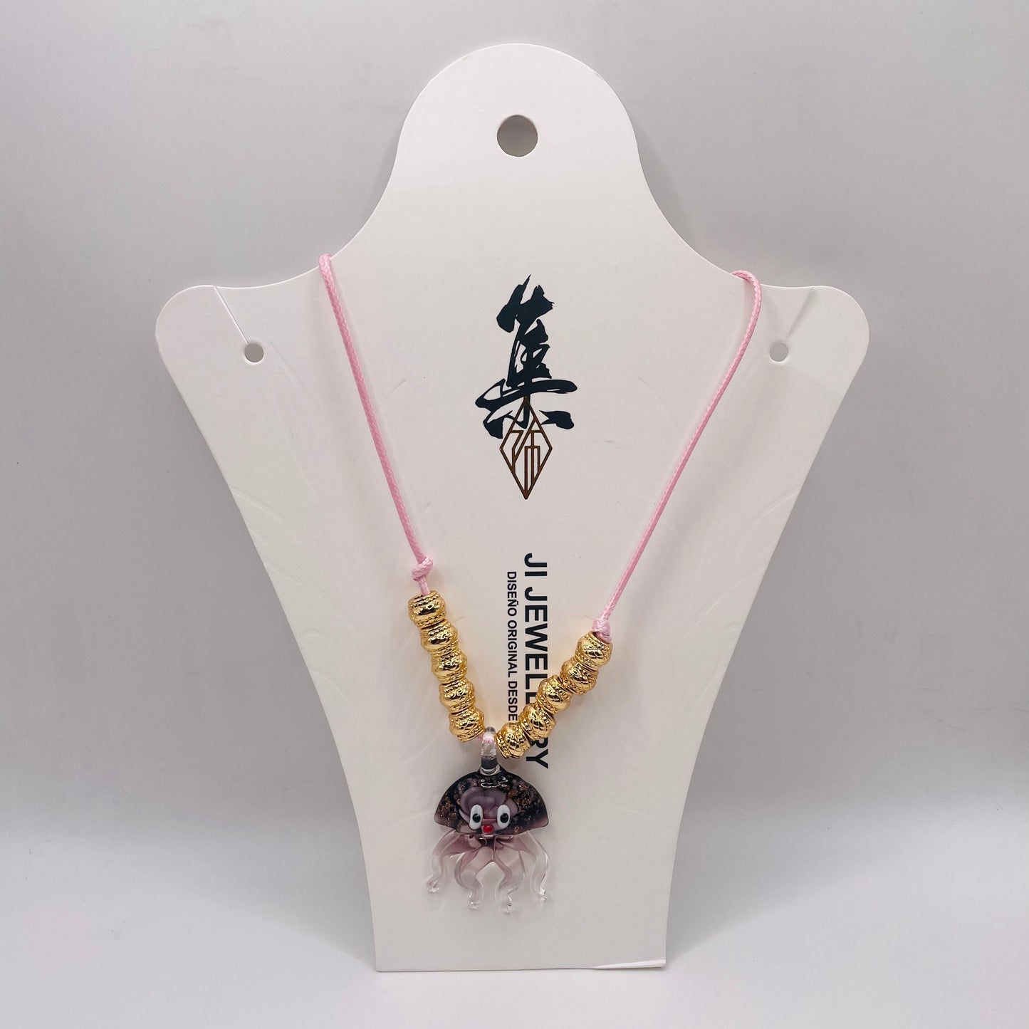 JI JOYA VENTA AL POR MAYOR,Lindo collar de cuerda con colgante de medusa