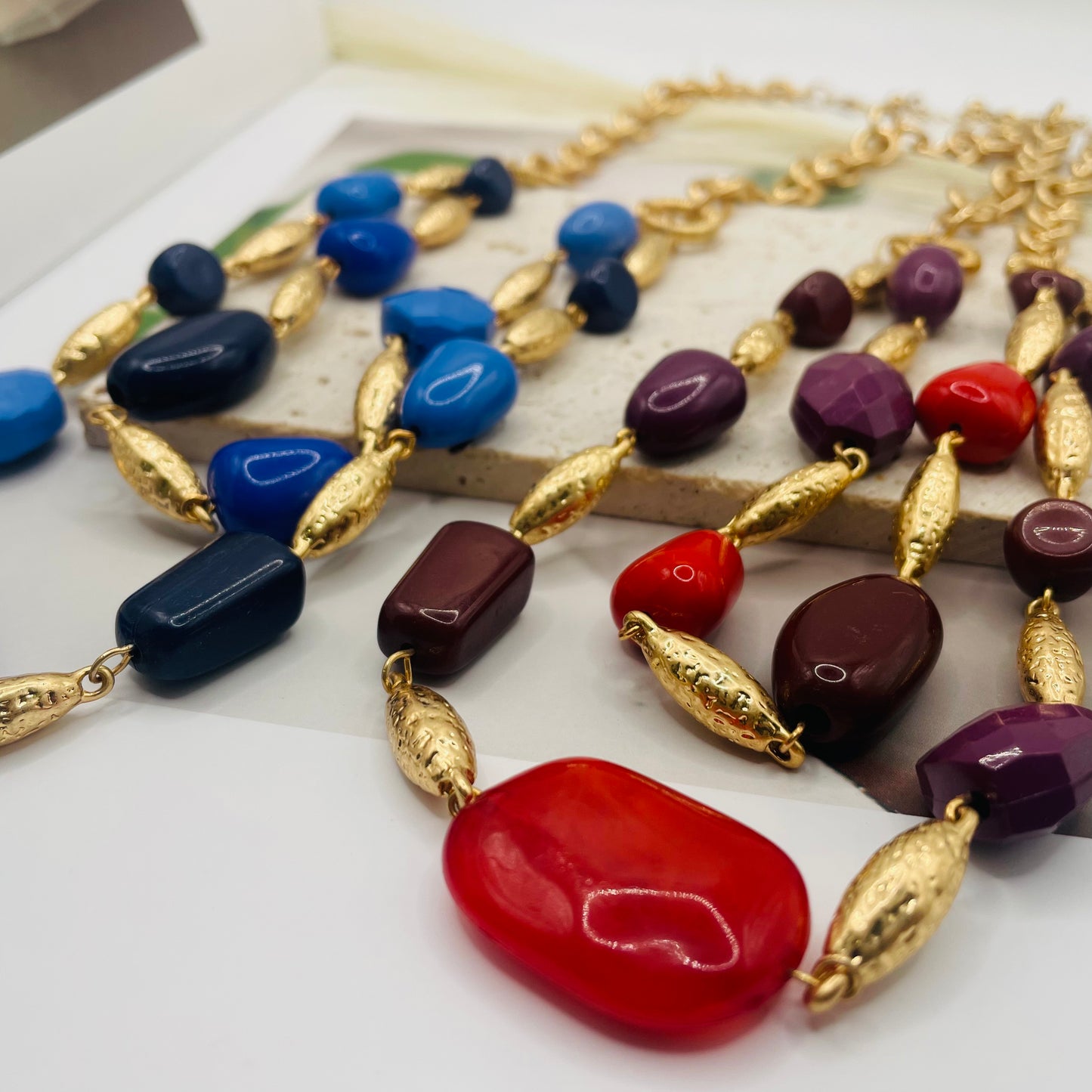 JI JOYA VENTA AL POR MAYOR,COLLAR MULTICOLOR IRREGULAR