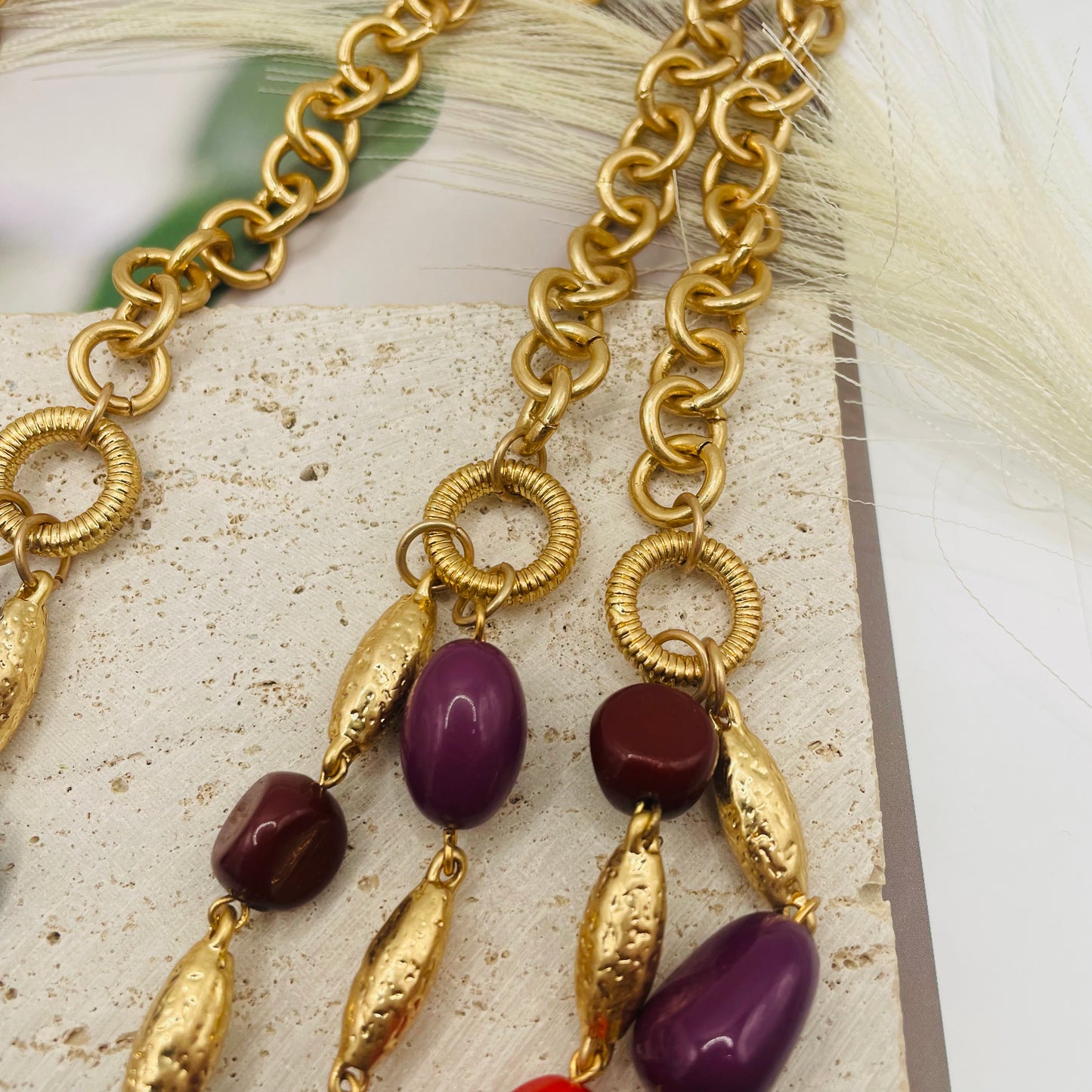 JI JOYA VENTA AL POR MAYOR,COLLAR MULTICOLOR IRREGULAR