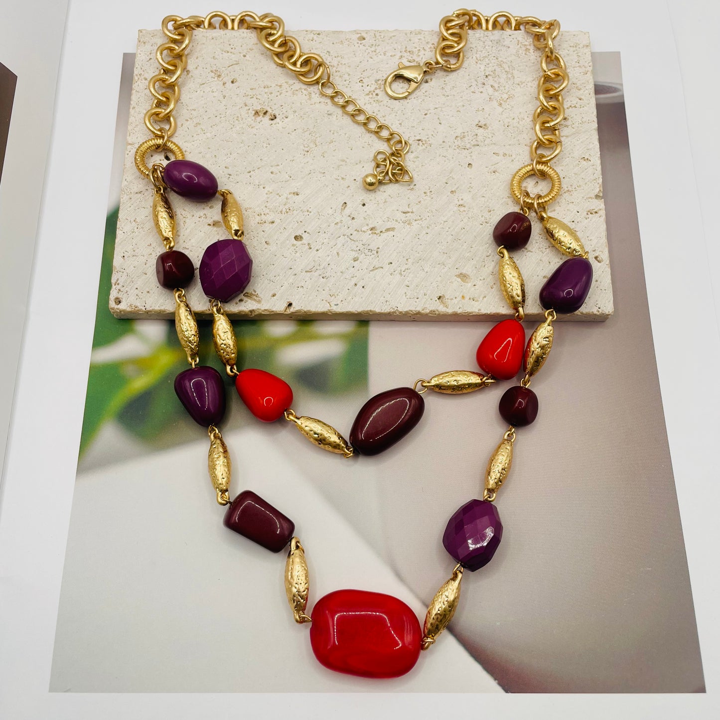 JI JOYA VENTA AL POR MAYOR,COLLAR MULTICOLOR IRREGULAR