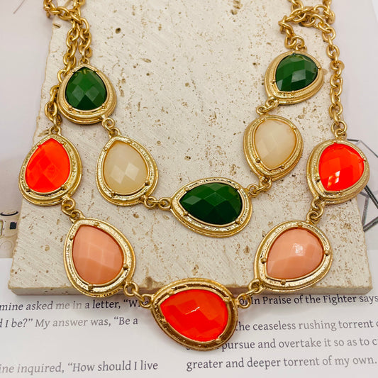 JI JOYA VENTA AL POR MAYOR,Un collar sencillo y elegante adecuado para fiestas y bodas.