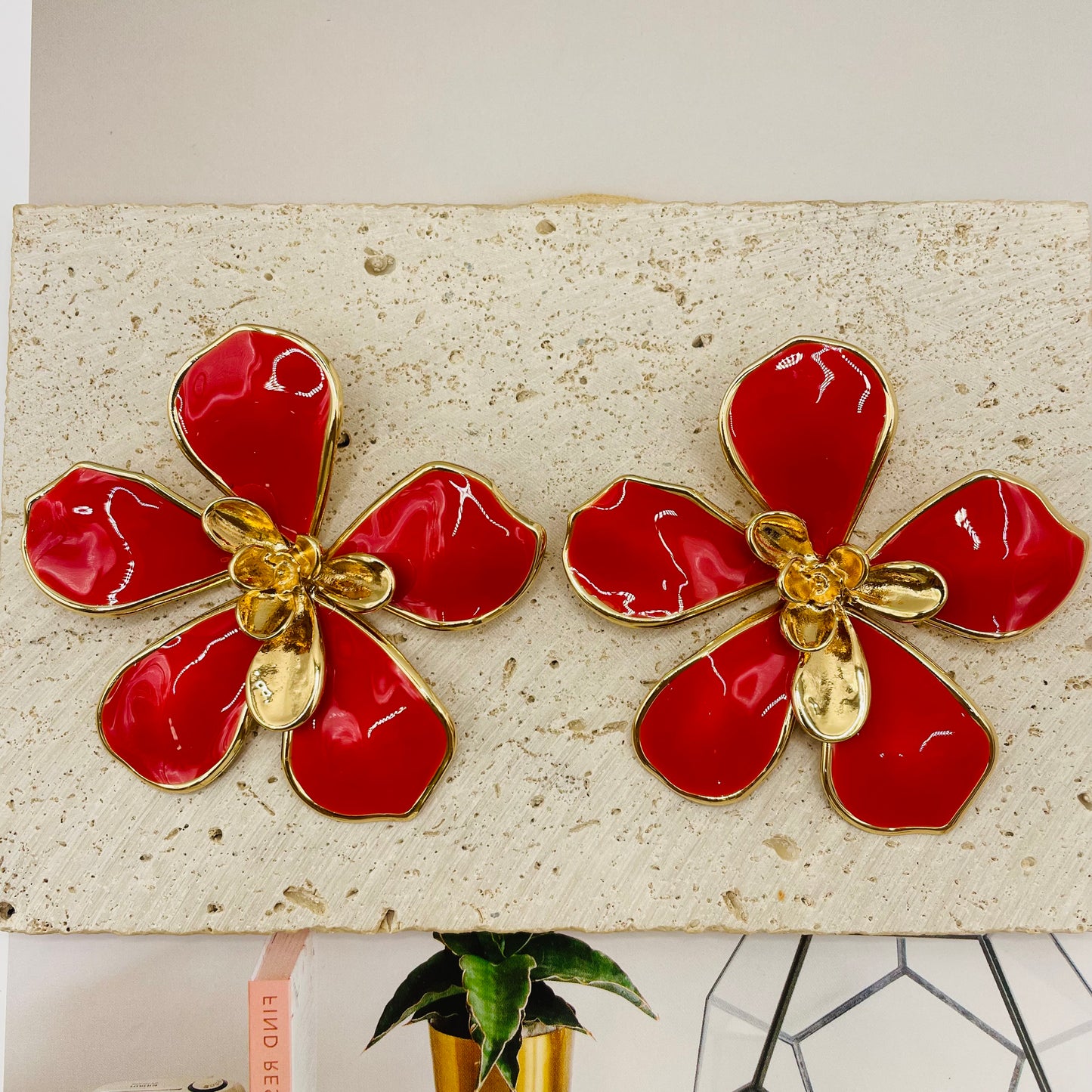 JI JOYA VENTA AL POR MAYOR,Combinación de colgante de flor grande, collar de cuentas dobles y pendientes de flores grandes