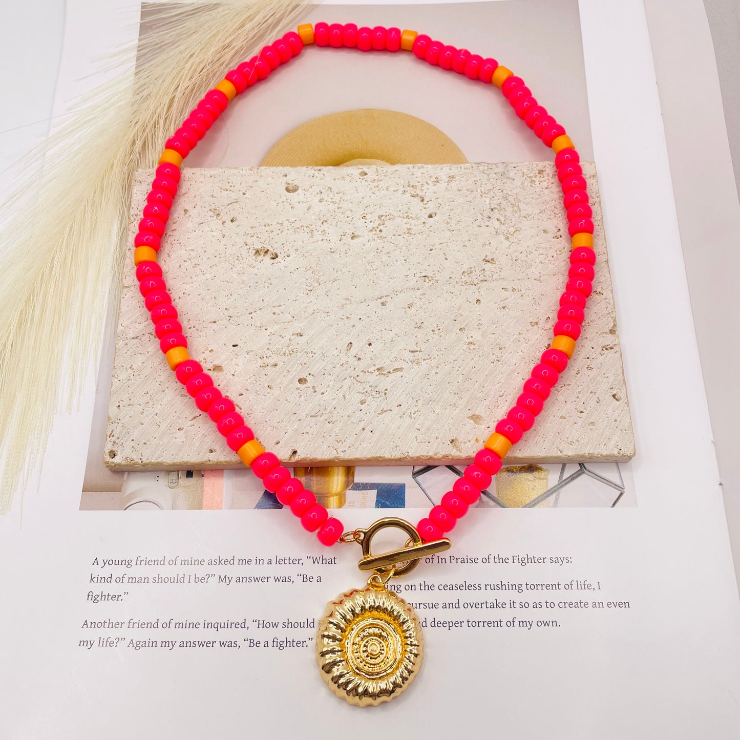 JI JOYA VENTA AL POR MAYOR,Collar de cuentas con colgante de concha