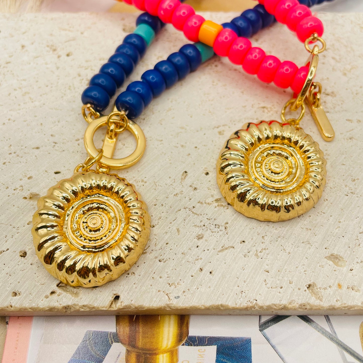 JI JOYA VENTA AL POR MAYOR,Collar de cuentas con colgante de concha