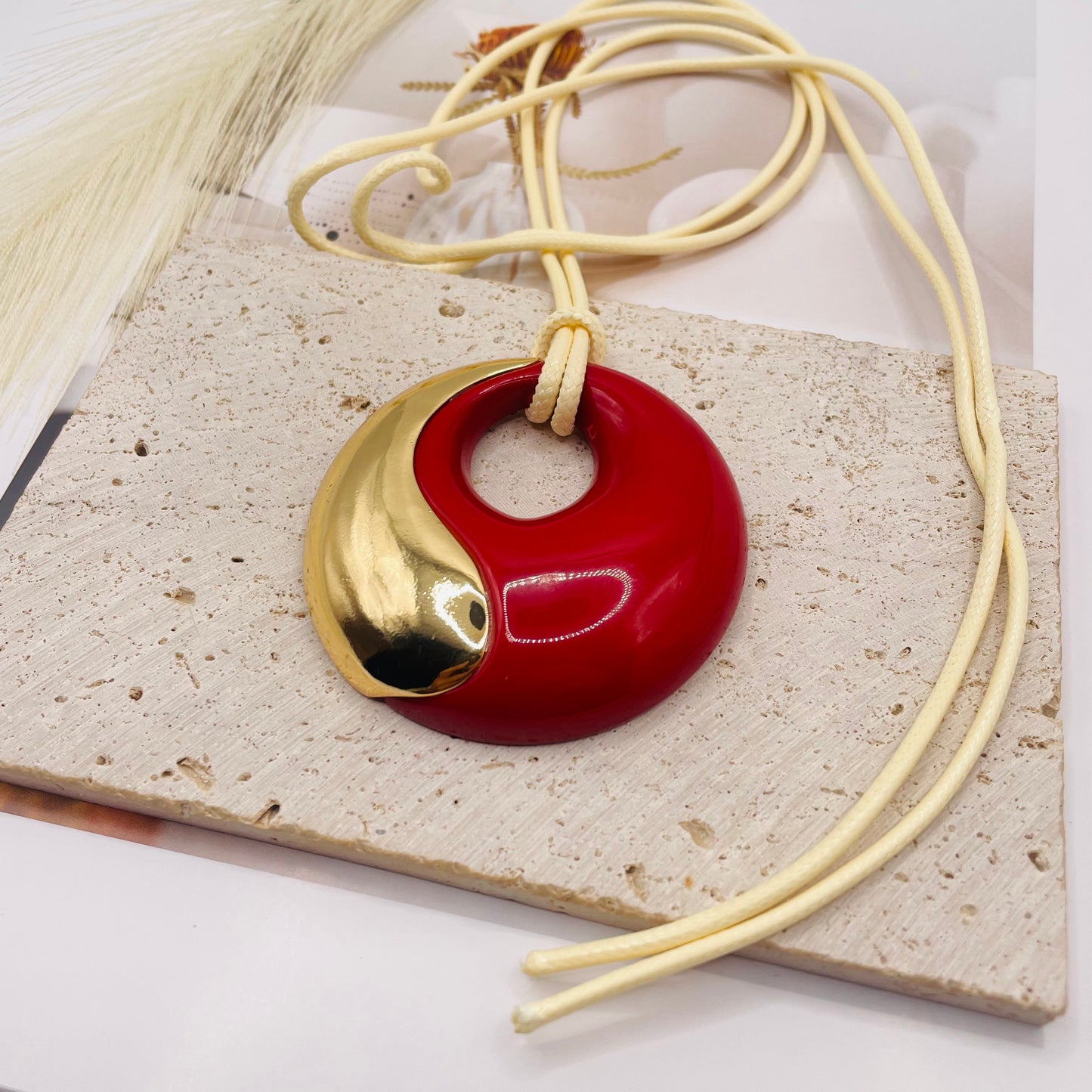 JI JOYA VENTA AL POR MAYOR,Collar de cuerda con forma de bagua