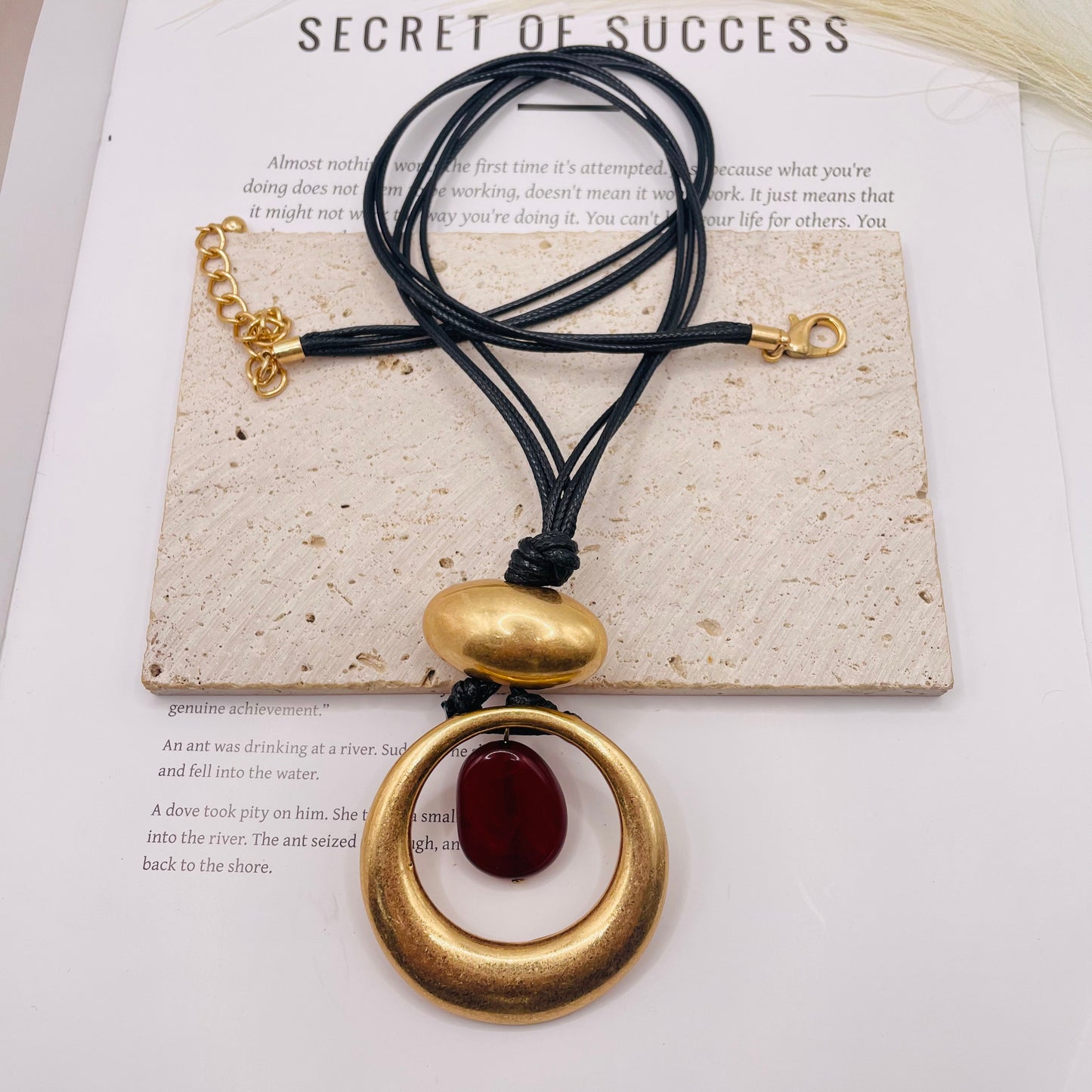 JI JOYA VENTA AL POR MAYOR,Collar de suéter moderno y sencillo.