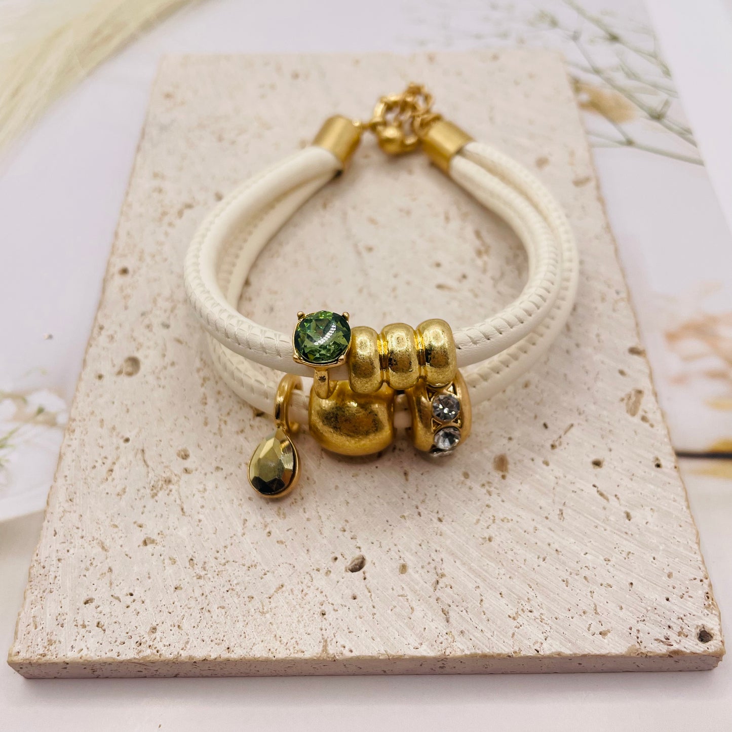 JI JOYA VENTA AL POR MAYOR,Collar con colgante de cuero doble