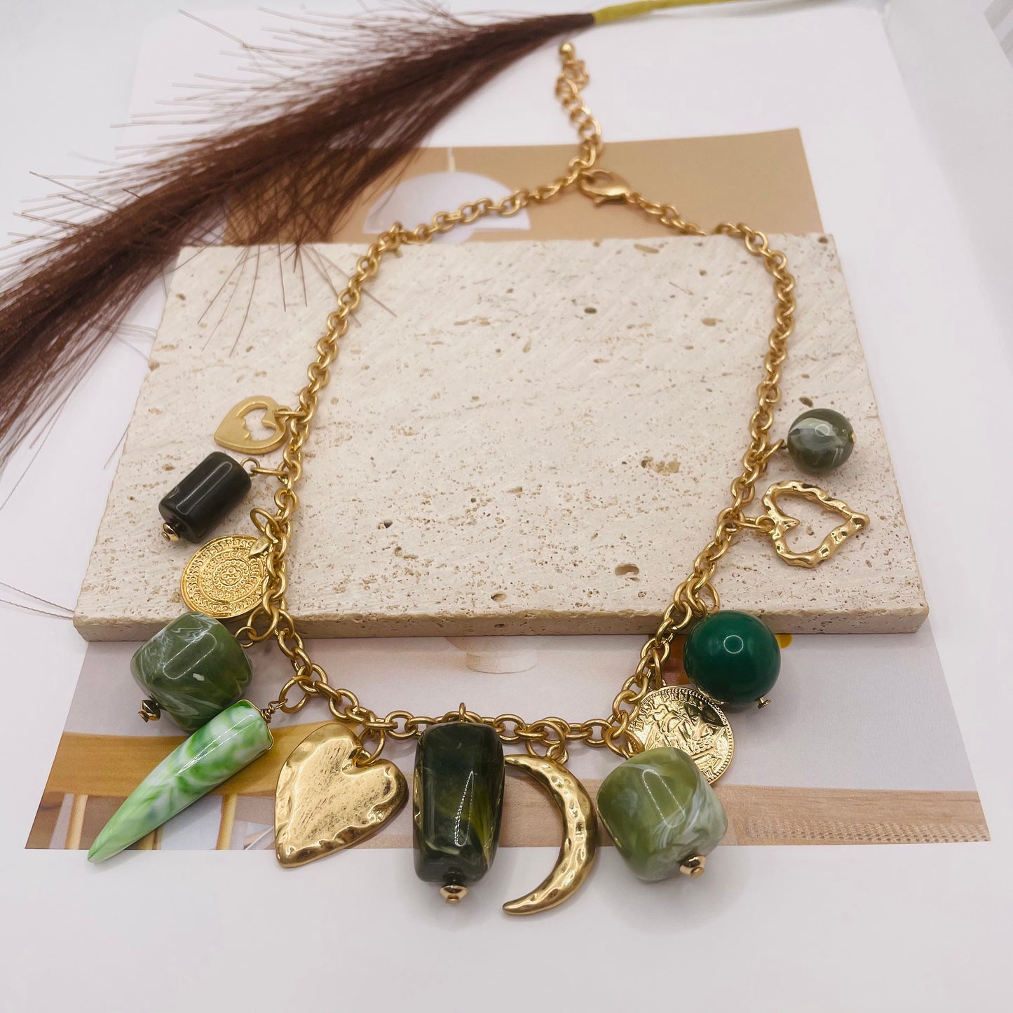 JI JOYA VENTA AL POR MAYOR,Collar colgante de moda.