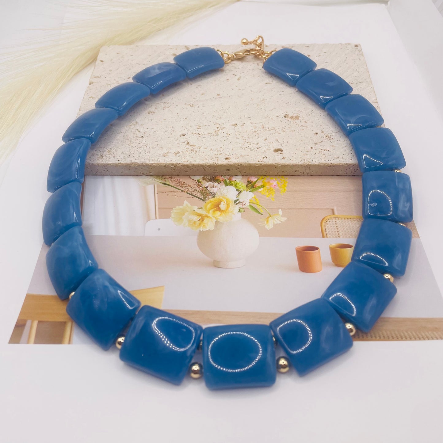 JI JOYA VENTA AL POR MAYOR,Collares y pulseras de moda cuadrados