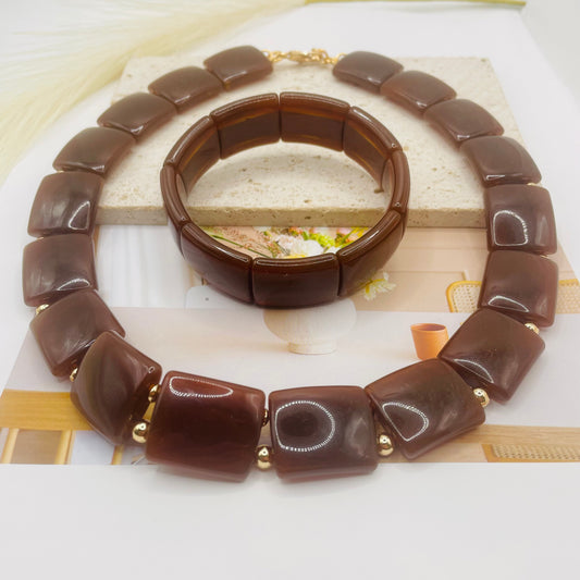 JI JOYA VENTA AL POR MAYOR,Collares y pulseras de moda cuadrados
