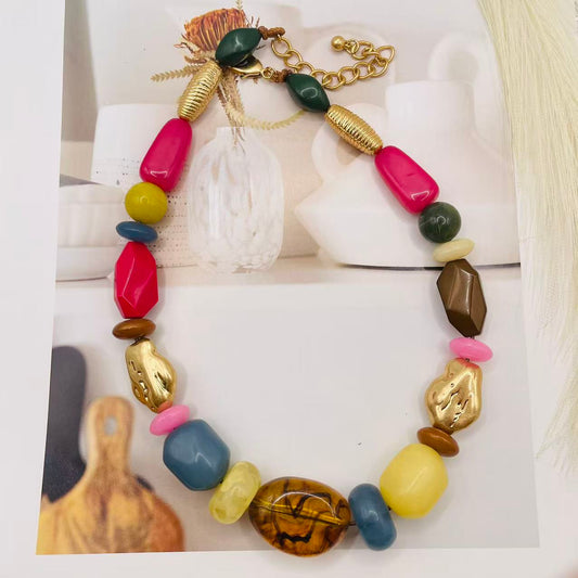 JI JOYA VENTA AL POR MAYOR,Collar de cuentas de colores