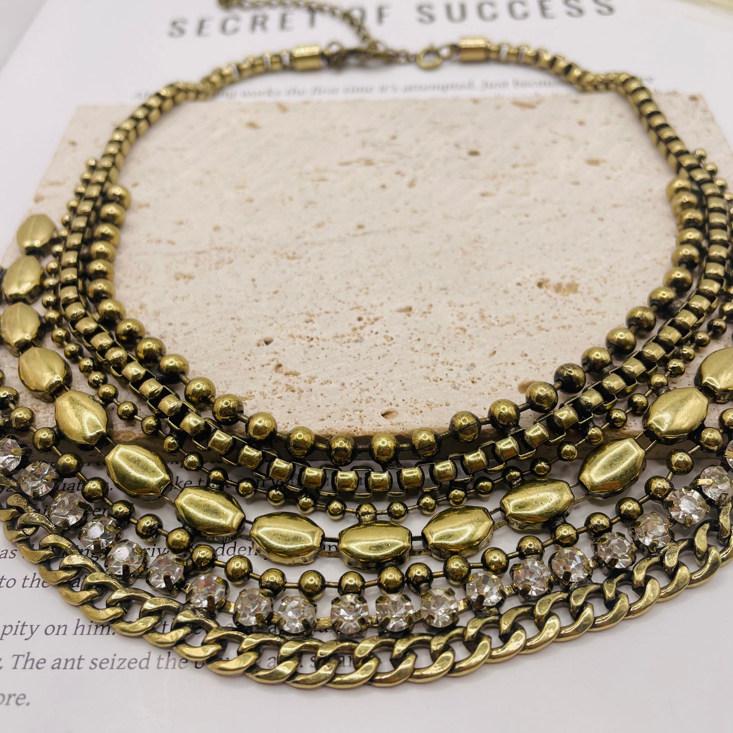 JI JOYA VENTA AL POR MAYOR,Collar de moda de bronce
