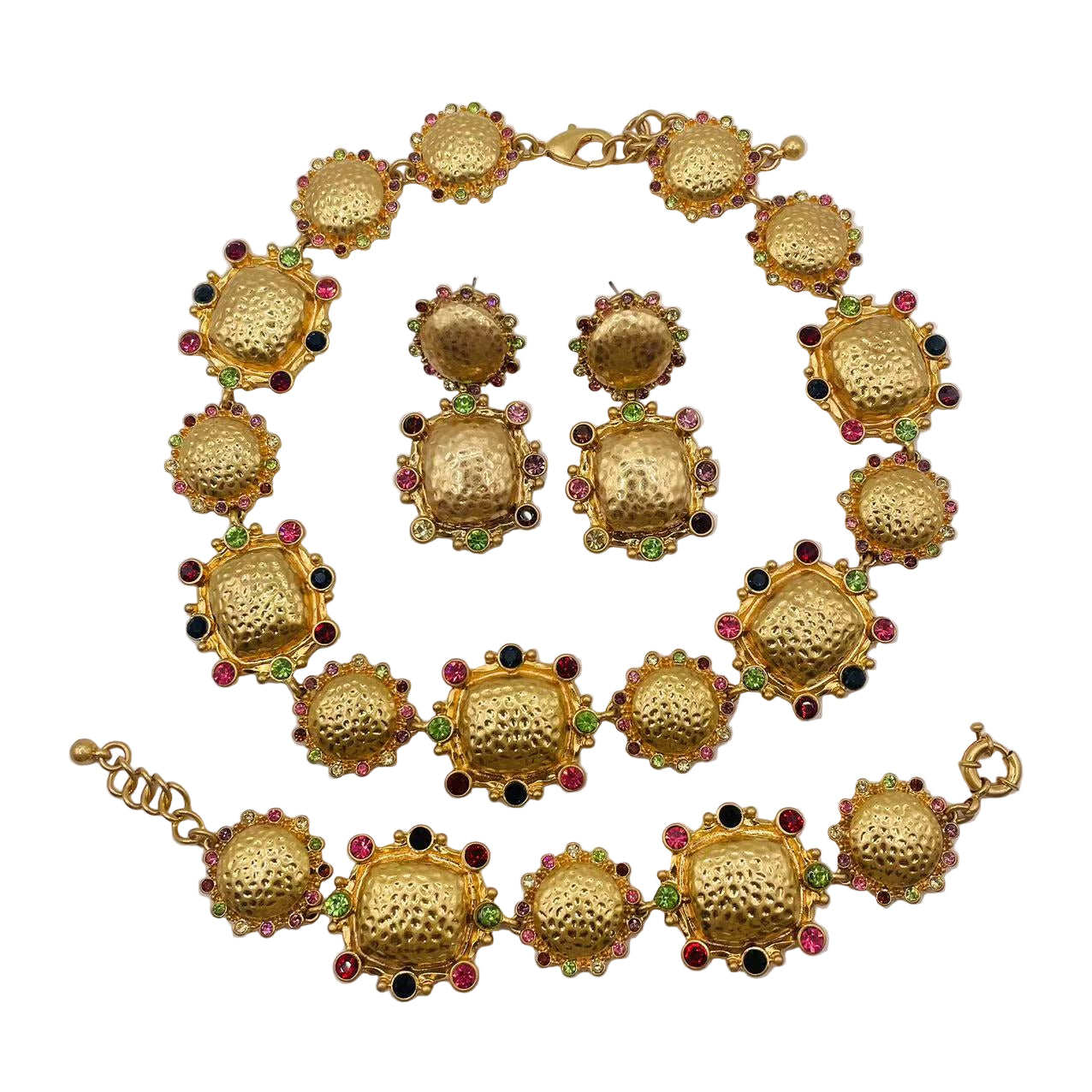 JI JOYA VENTA AL POR MAYOR,Conjunto de girasol, collar, pulsera y pendientes.