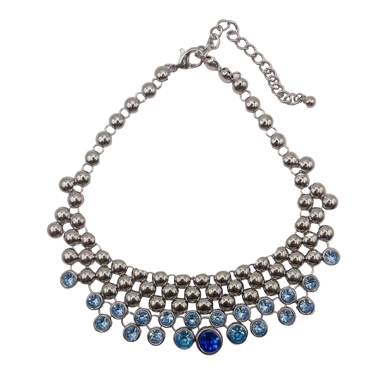 JI JOYA VENTA AL POR MAYOR,Un collar sencillo que combina metal y piedras preciosas.