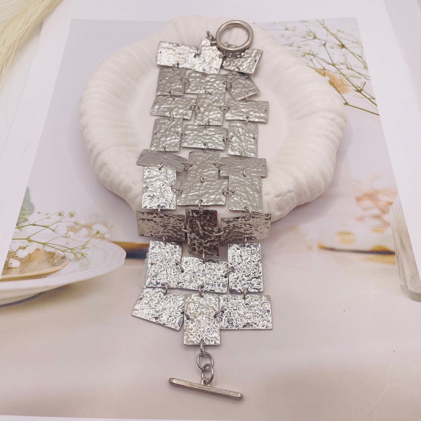 JI JOYA VENTA AL POR MAYOR,Pulsera de metal de moda.