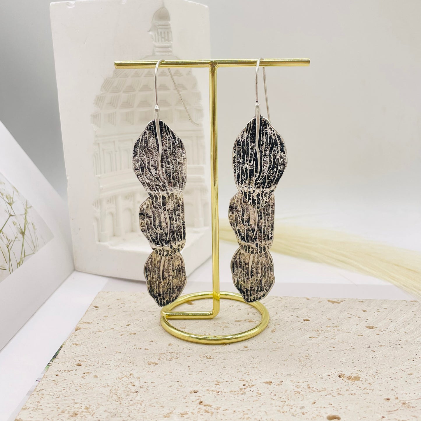 JI JOYA VENTA AL POR MAYOR,Collar y pendientes de estilo hoja de moda