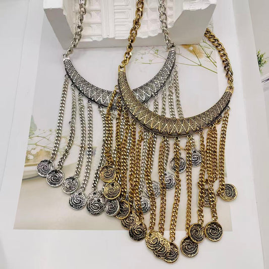 JI JOYA VENTA AL POR MAYOR,Collar de borlas de estilo bohemio