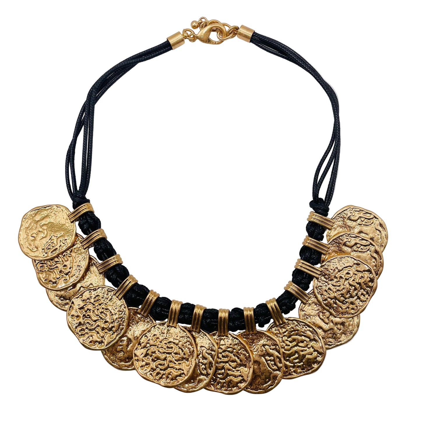 JI JOYA VENTA AL POR MAYOR,Collar de cuerda estilo moneda