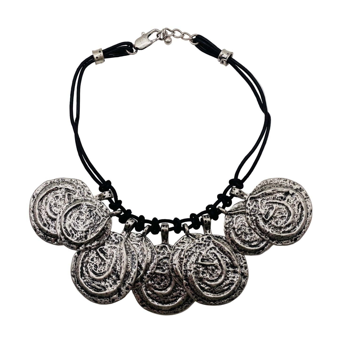 JI JOYA VENTA AL POR MAYOR,Collar de cuerda estilo moneda irregular