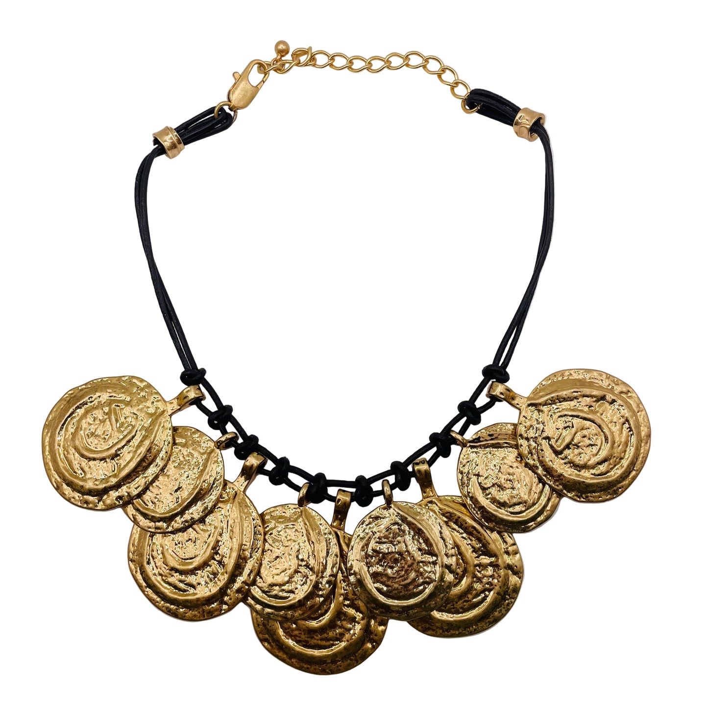 JI JOYA VENTA AL POR MAYOR,Collar de cuerda estilo moneda irregular