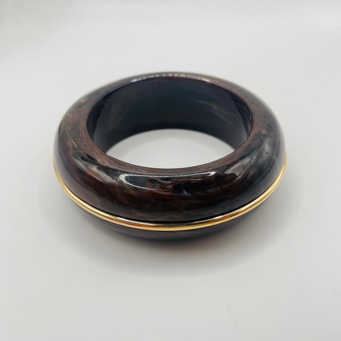 JI JOYA VENTA AL POR MAYOR,Pulsera con incrustaciones de resina y borde dorado