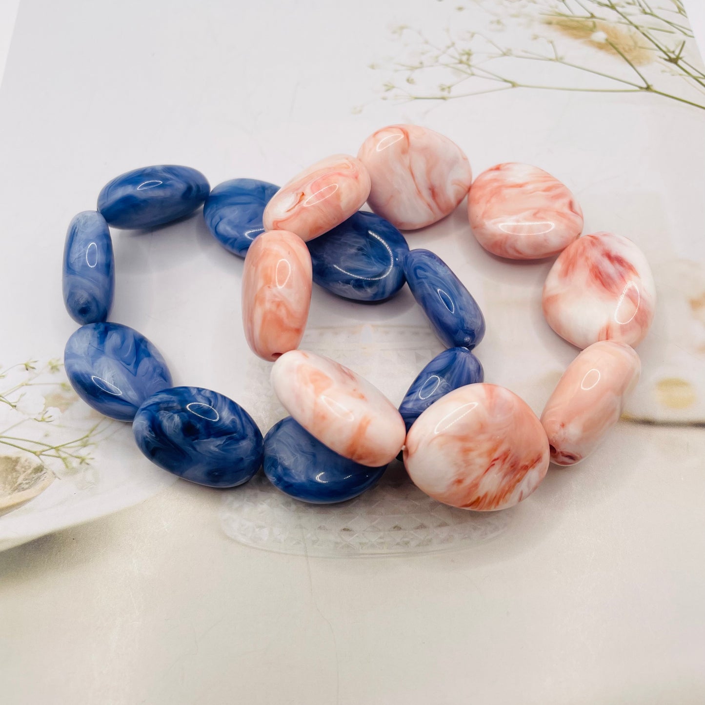 JI JOYA VENTA AL POR MAYOR,Pulsera de cuentas de dos colores