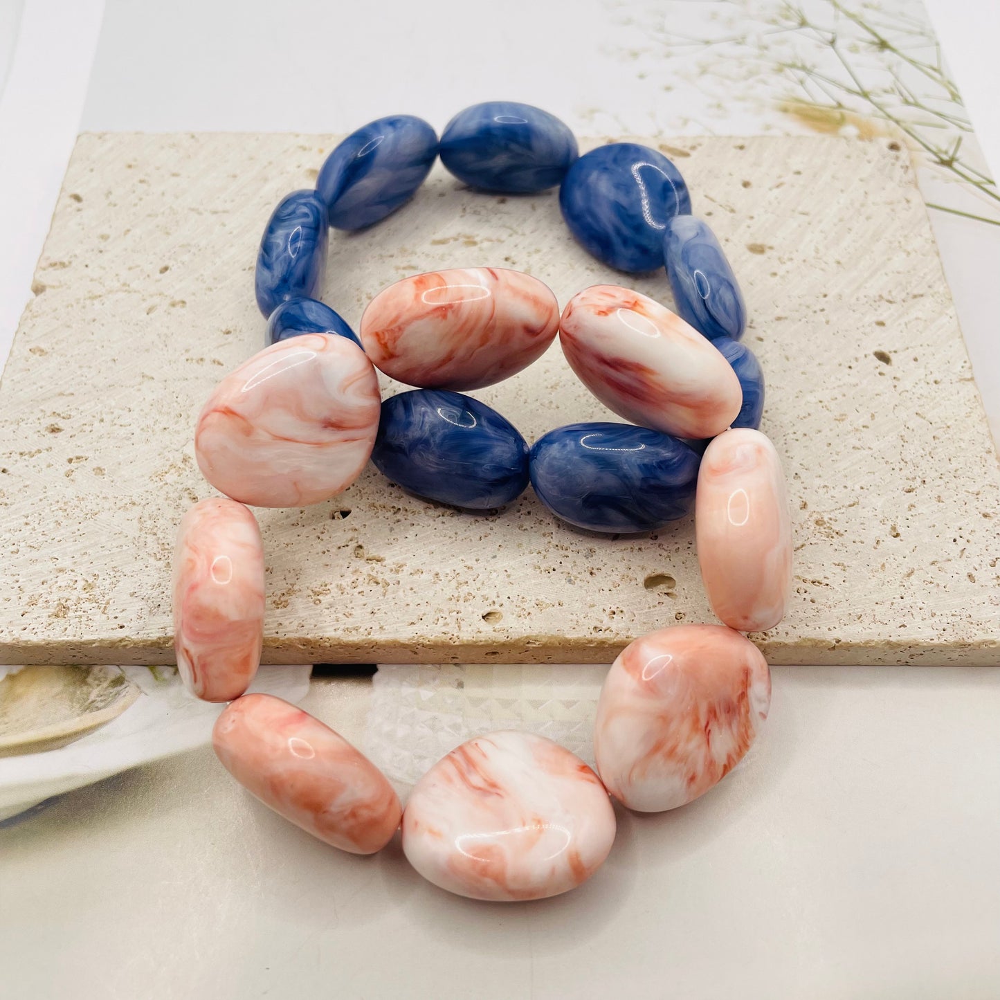 JI JOYA VENTA AL POR MAYOR,Pulsera de cuentas de dos colores