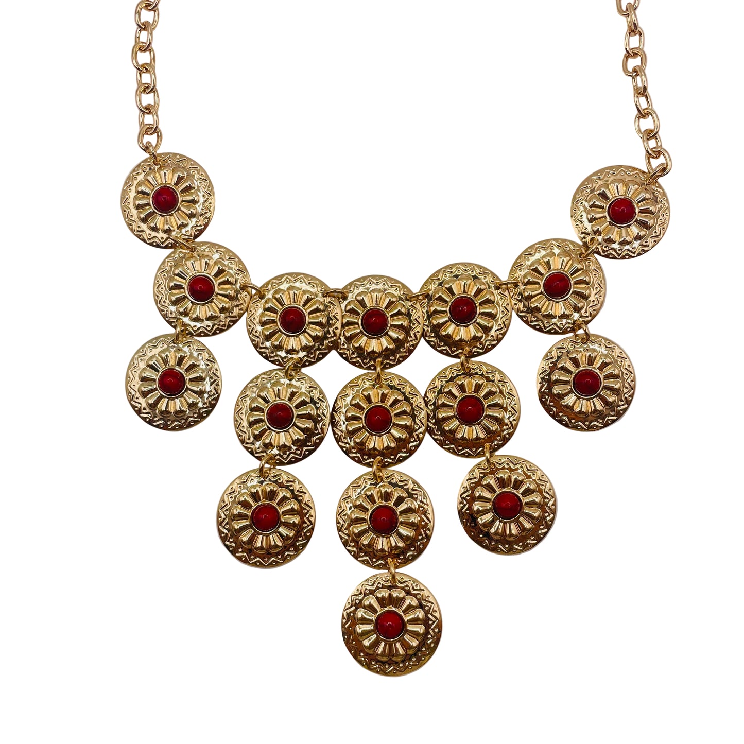JI JOYA VENTA AL POR MAYOR,Collar con colgante redondo con borlas bohemias