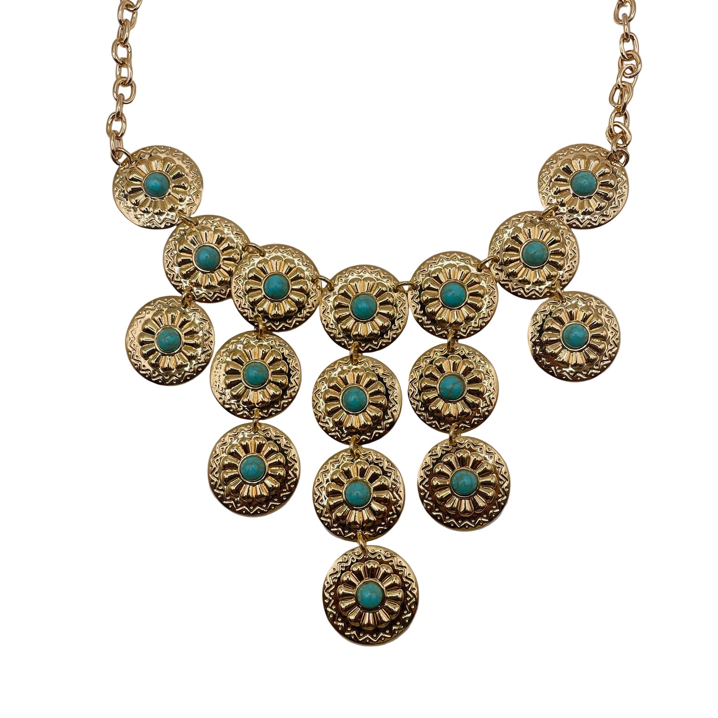 JI JOYA VENTA AL POR MAYOR,Collar con colgante redondo con borlas bohemias