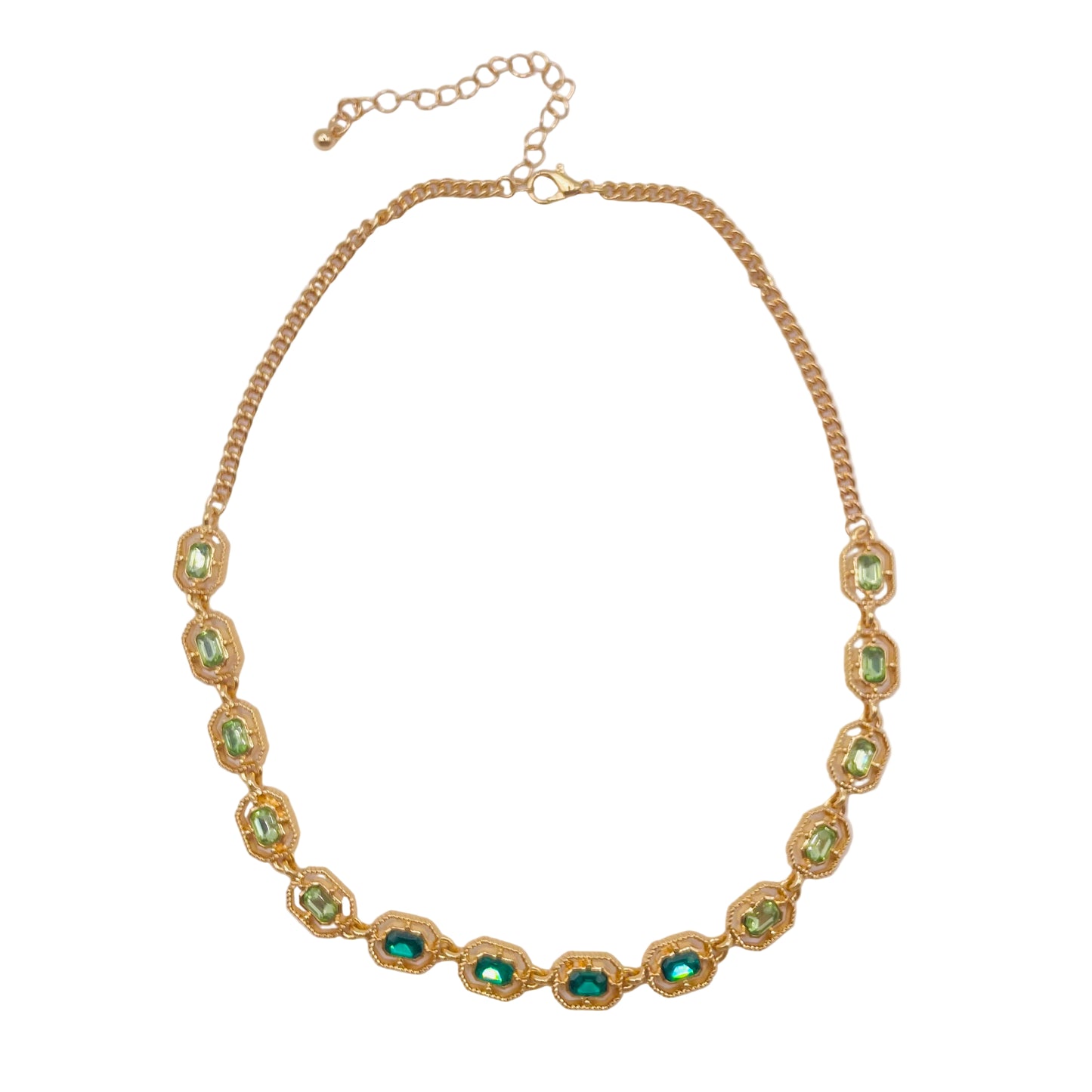 JI JOYA VENTA AL POR MAYOR,Collar de piedras preciosas cuadradas simple y elegante, adecuado para diversas escenas.
