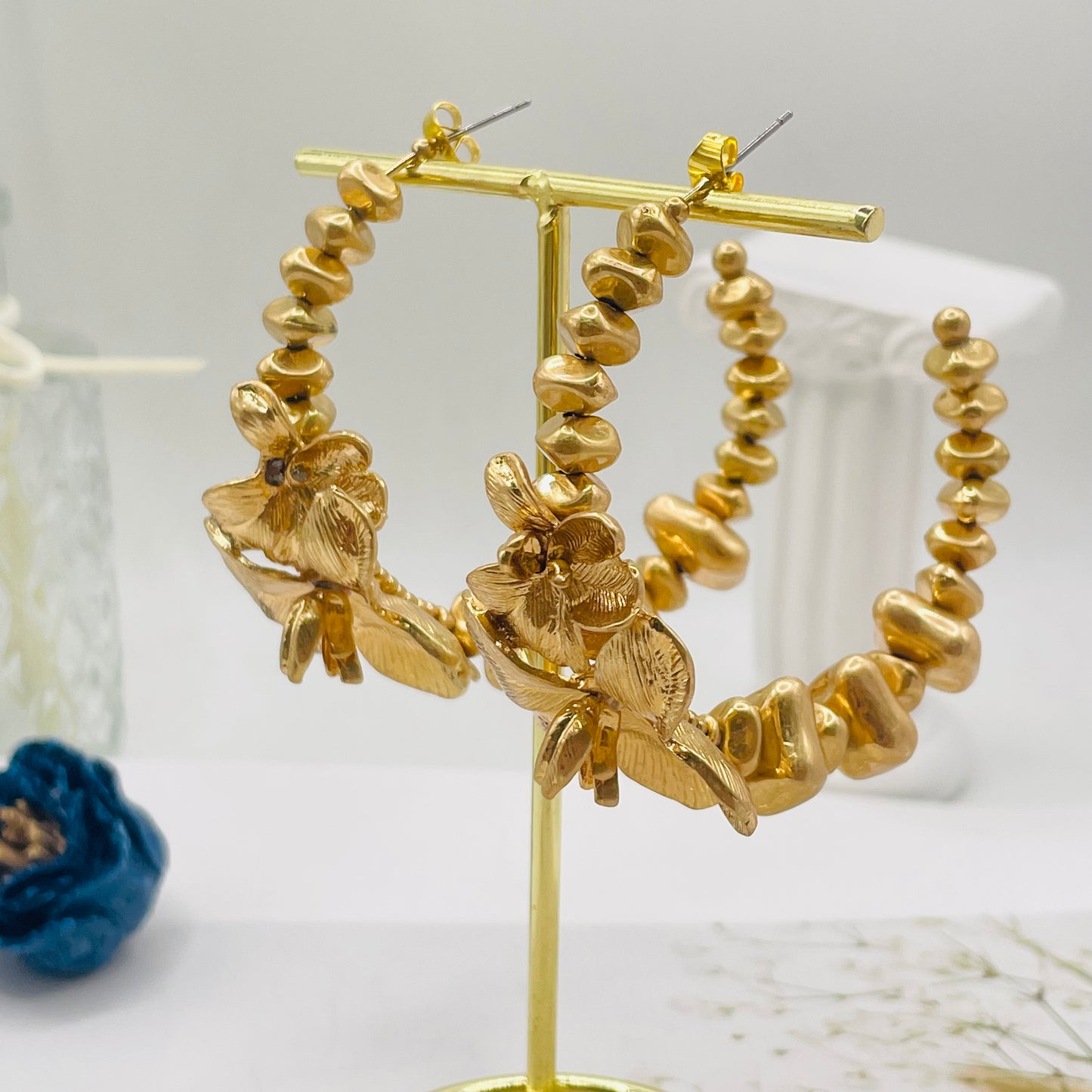JI JOYA VENTA AL POR MAYOR,Collar y pendientes Daisy Totem Series