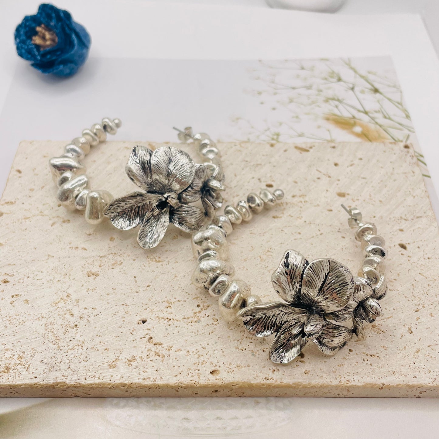 JI JOYA VENTA AL POR MAYOR,Collar y pendientes Daisy Totem Series