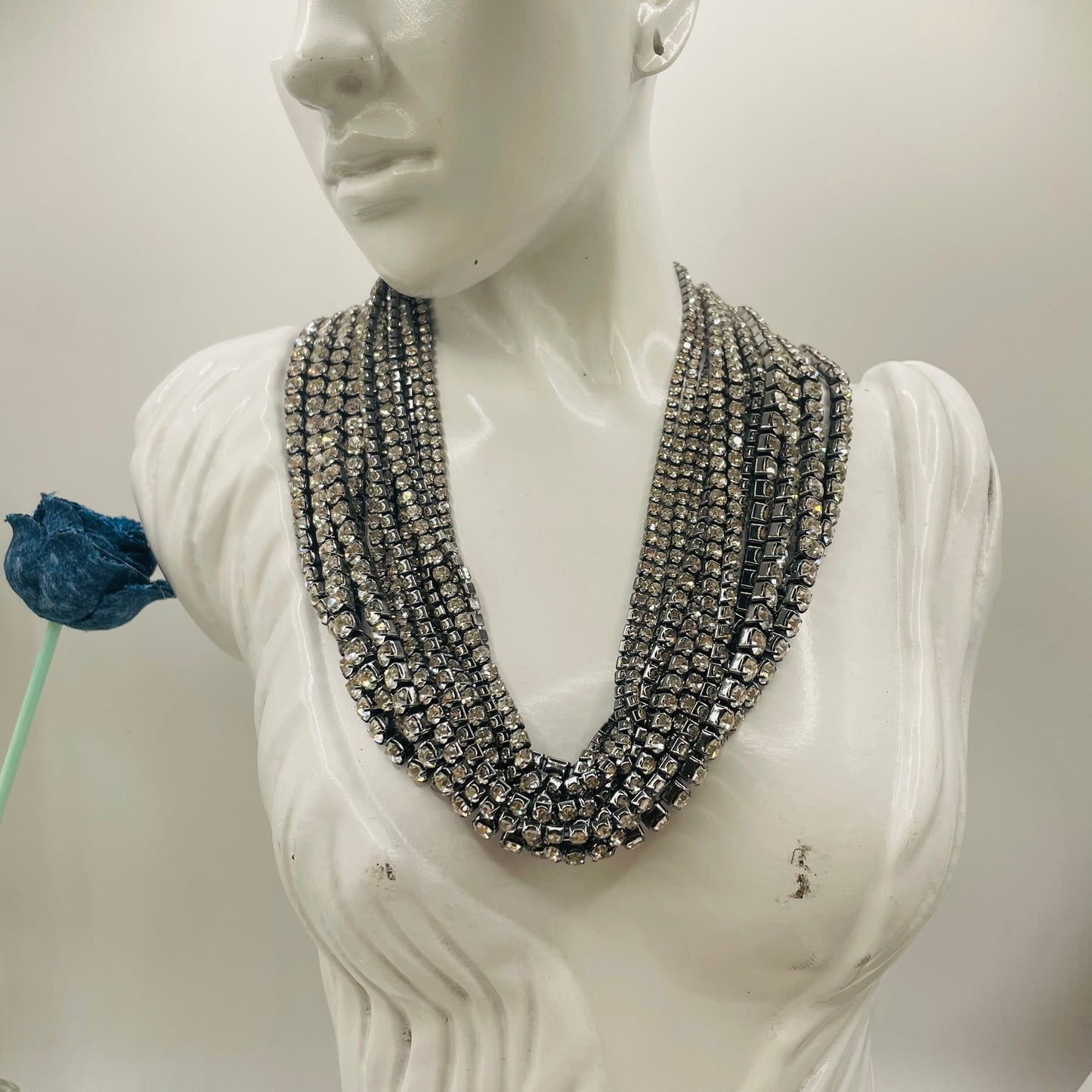JI JOYA VENTA AL POR MAYOR,Collar de diamantes de cadena multicapa