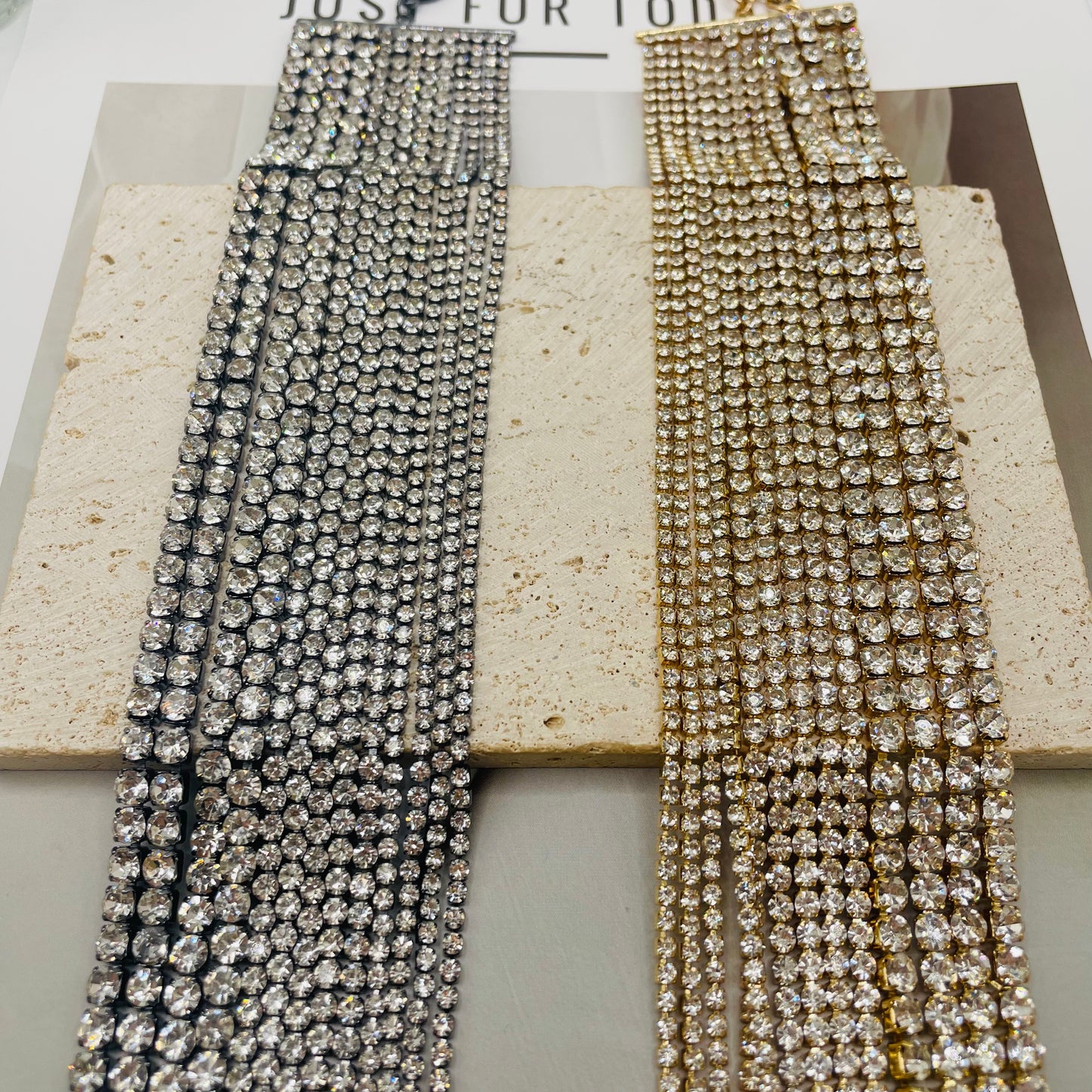 JI JOYA VENTA AL POR MAYOR,Collar de diamantes de cadena multicapa