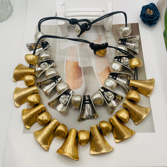 JI JOYA VENTA AL POR MAYOR,Collar sencillo de doble cara, un collar equivale a dos estilos.