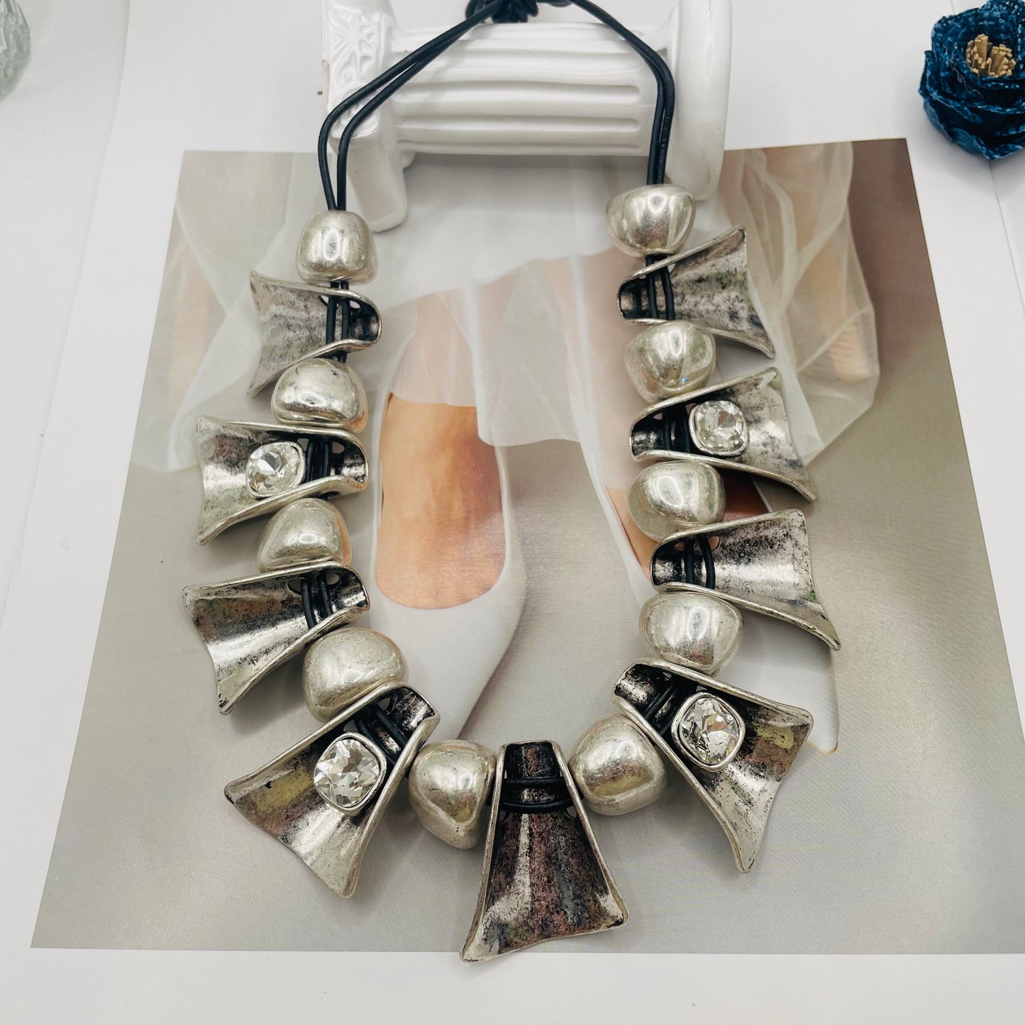 JI JOYA VENTA AL POR MAYOR,Collar sencillo de doble cara, un collar equivale a dos estilos.