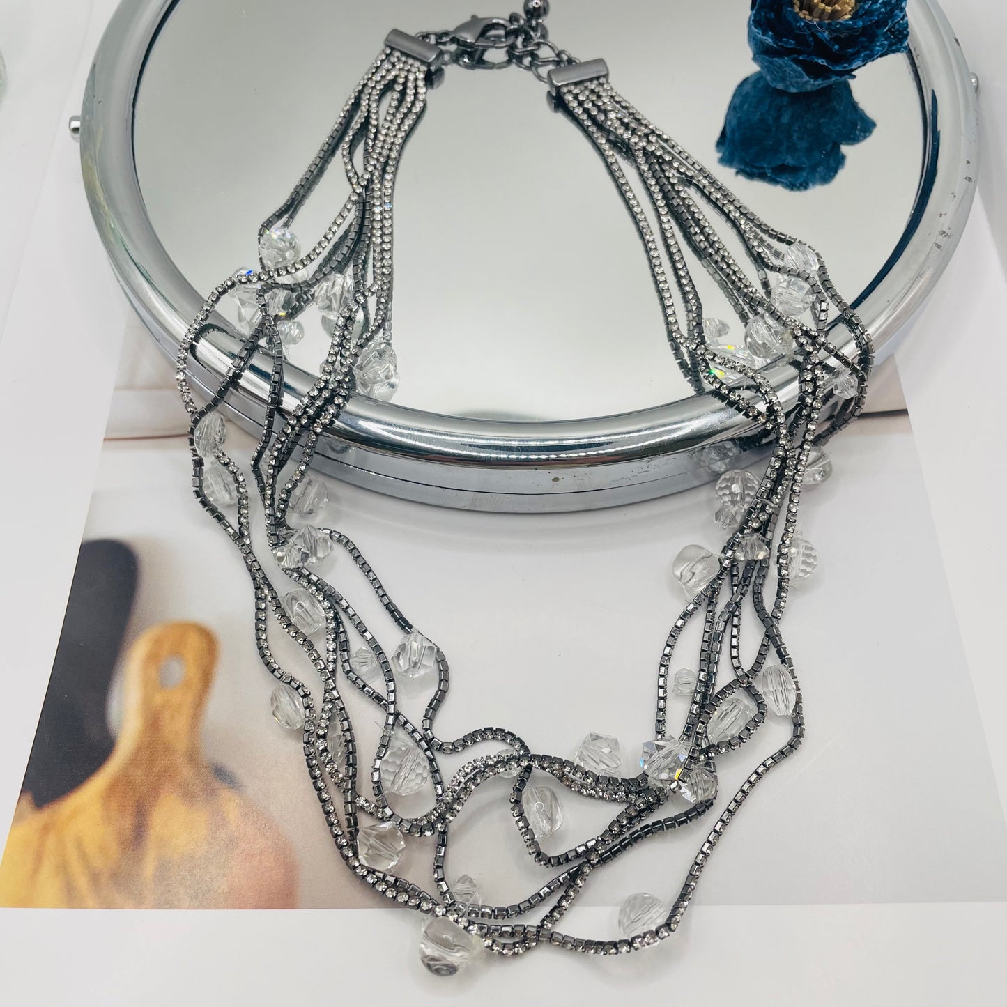JI JOYA VENTA AL POR MAYOR,Un collar que brilla como un cielo lleno de estrellas.