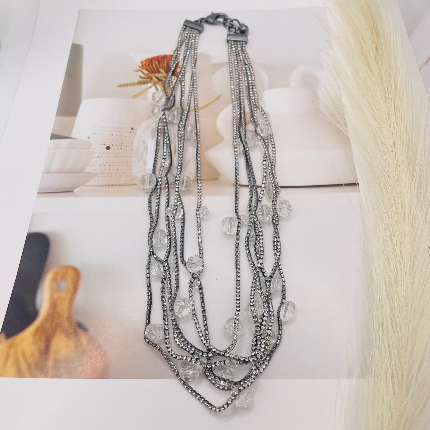 JI JOYA VENTA AL POR MAYOR,Un collar que brilla como un cielo lleno de estrellas.
