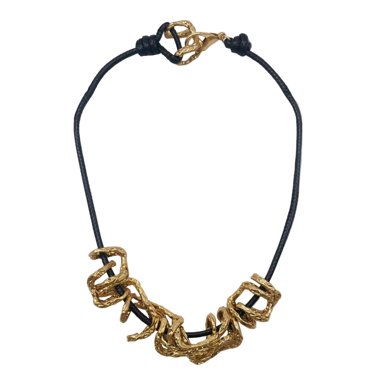 JI JOYA VENTA AL POR MAYOR,Curva irregular con collar de cuerda
