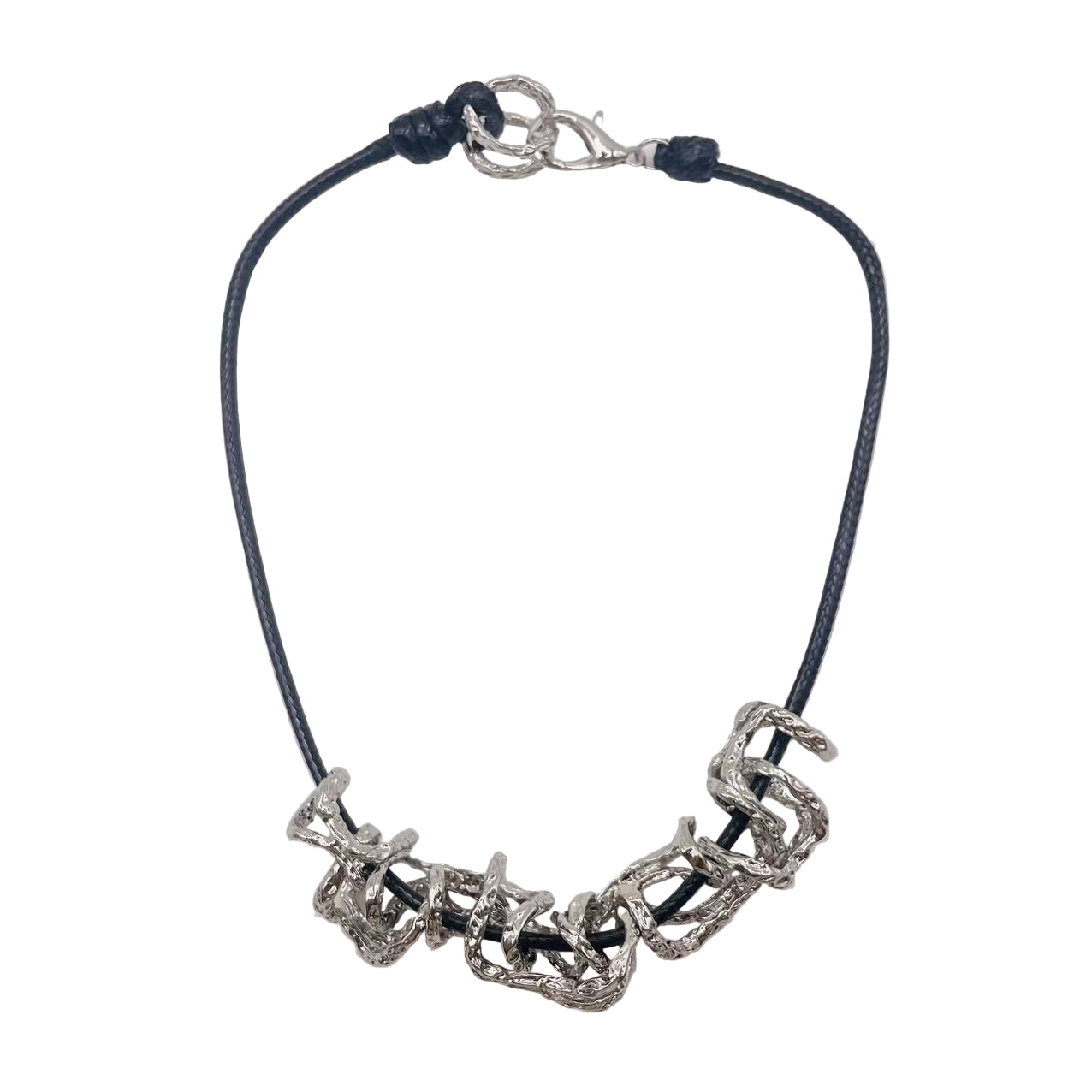 JI JOYA VENTA AL POR MAYOR,Curva irregular con collar de cuerda