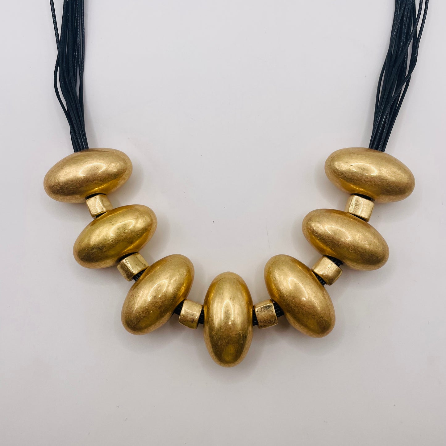 JI JOYA VENTA AL POR MAYOR,Collar de hilo de metal ovalado