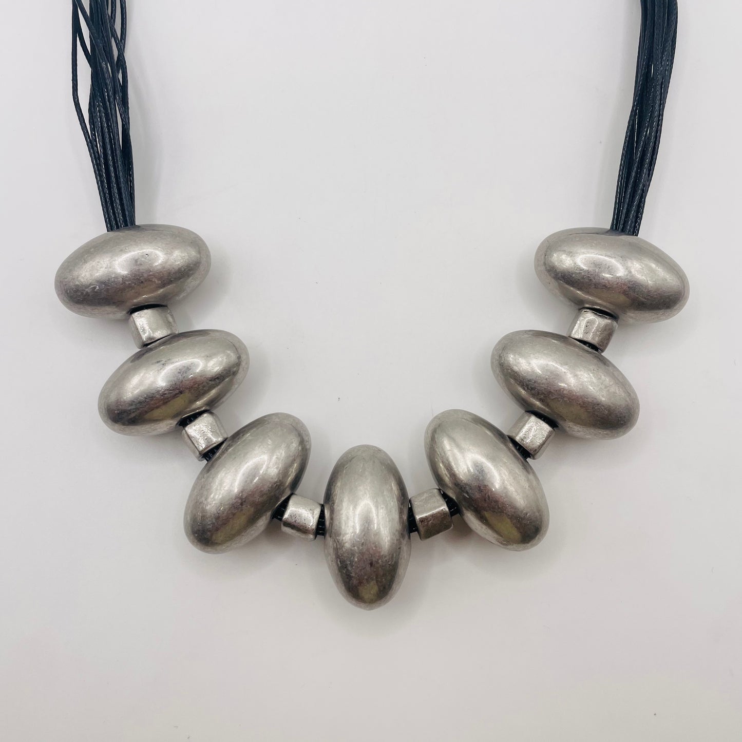 JI JOYA VENTA AL POR MAYOR,Collar de hilo de metal ovalado