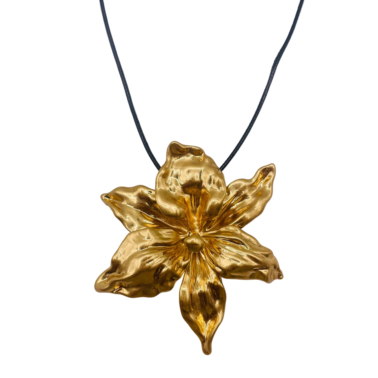 JI JOYA VENTA AL POR MAYOR,Collar de moda con cordón largo en forma de flor