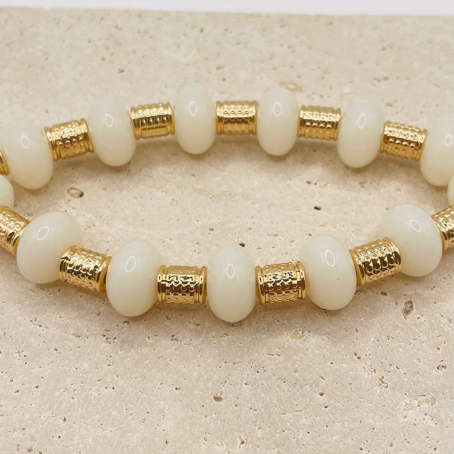 JI JOYA VENTA AL POR MAYOR,Combinación de pulsera de dos cuentas de moda
